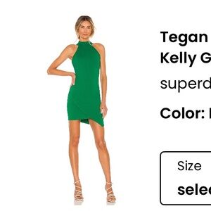 Superdown Tegan Wrap Mini Dress in Kelly green